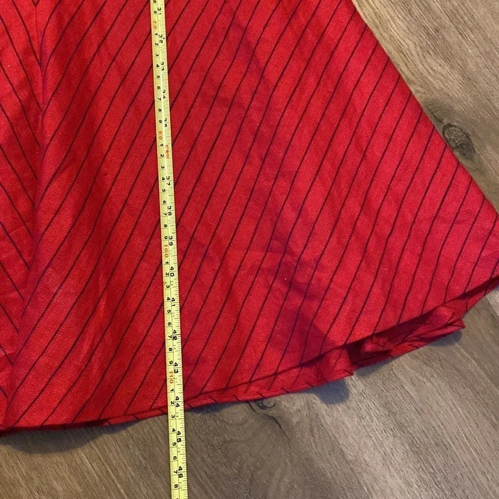 Ralph Lauren Black Label Exclusive Linen Nautical Red & Navy Stripe Midi dress 4 - Picture 10 of 14